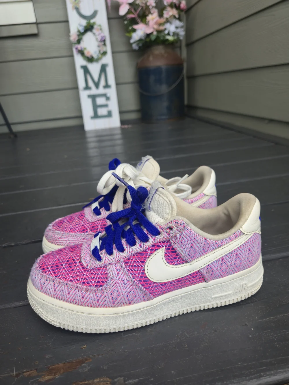 Nike Air Force 1 Low Pink 'Woven Together' Sneakers - Picture 10 of 14